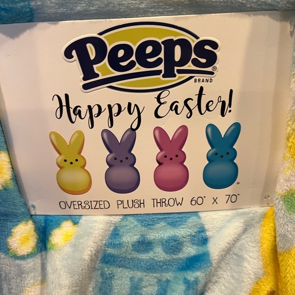 Peeps Blue and Yellow Easter Throw Blanket - Picture 2 of 3